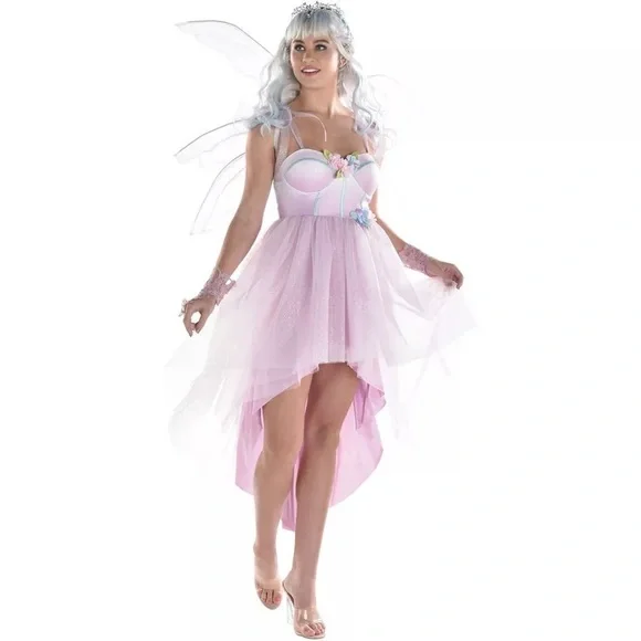 lavender fairy dress Linen Blend White Off Shoulder Midi Dress - All Dresses